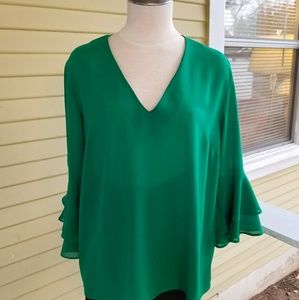 ZARA GREEN BLOUSE -XS